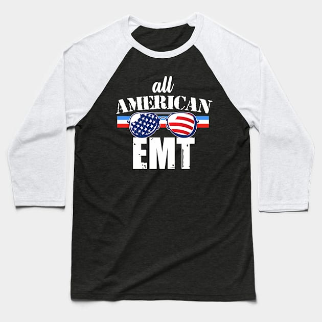 All American EMT Baseball T-Shirt by FanaticTee